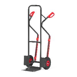 Stapelkarre, Lufträder + Gleitkufen 1.300x580mm, RAL 7016 Produktbild